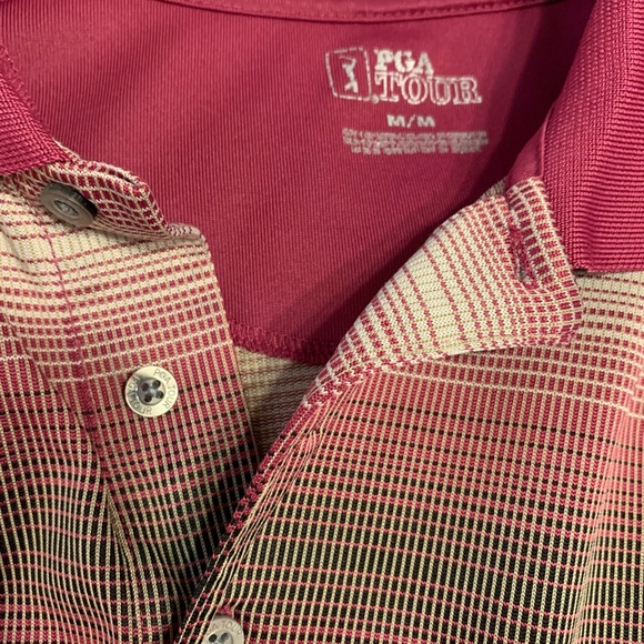 Bundle of 3! PGA Tour Mens Polo Shirt Trio - Pink, Plum Multicolour Mediums - Picture 5 of 16